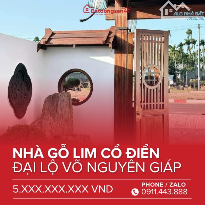 💥 BÁN NHÀ TÂN CỔ ĐIỂN GỖ LIM ĐẠI LỘ VÕ NGUYÊN GIÁP - 4