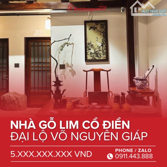 💥 BÁN NHÀ TÂN CỔ ĐIỂN GỖ LIM ĐẠI LỘ VÕ NGUYÊN GIÁP - 5