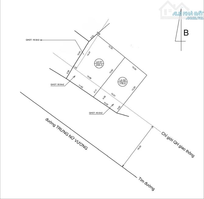 Đất mặt tiền đường 36m Trưng Nữ Vương 409 m2, phường Thuỷ Dương