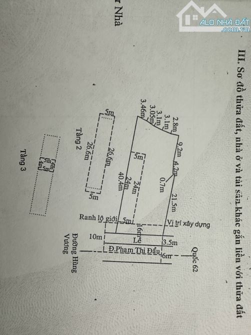 Nhà đất rộng Mt đường Phạm Thị Đẩu, P2, TP Tân An - 2