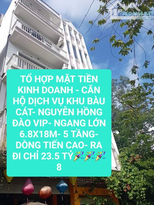 TỔ HỢP CÀ PÊ- CHDV MẶT TIỀN KHU BÀU CÁT-6.8X18M- 5 TẦNG- 23 TỶ XÍU