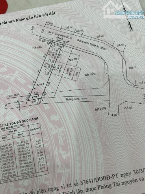 HÓC MÔN - BÁN ĐẤT ĐƯỜNG SONG HÀNH, DT 5*27M, ĐƯỜNG 8M - 2