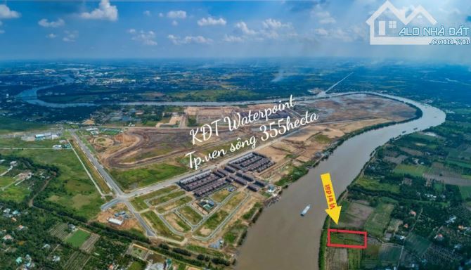 Bán 3.089m2 thổ cư, đối diện KĐT Waterpoint Bến Lức/xe tải, view sông vàm cỏ. Giá chỉ 5tr/ - 2