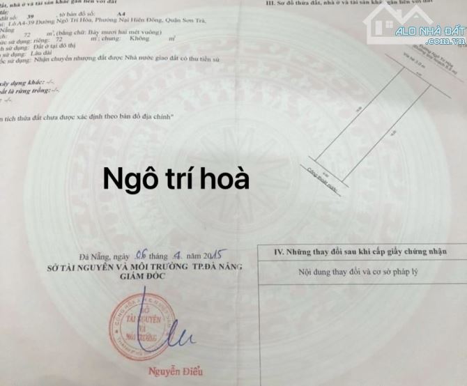 ⭐️⭐️⭐️ ĐẤT NGÔ TRÍ HOÀ - NẠI HIÊN ĐÔNG - 1