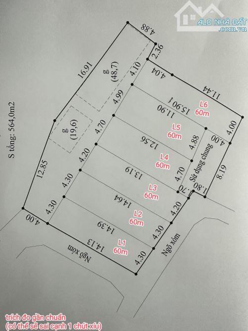 Mr Tùng bán 1 lô F0 xã Chính Mỹ - Thủy Nguyên không lỗi nhỏ giá chỉ từ 4xx triệu. - 3