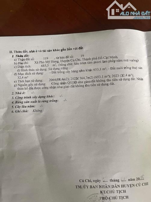 Cần bán lô đất MT đường nhựa Võ Thị Bàng 2 xe cont tránh nhau, dt 685,5m, có 60m thổ cư. - 1