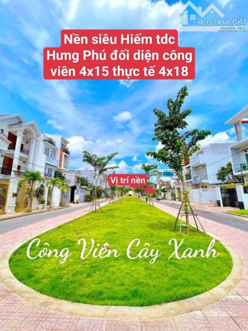 NỀN ĐẸP  ĐỐi DIỆN CÔNG VIÊN - KHU TĐC HƯNG PHÚ 1