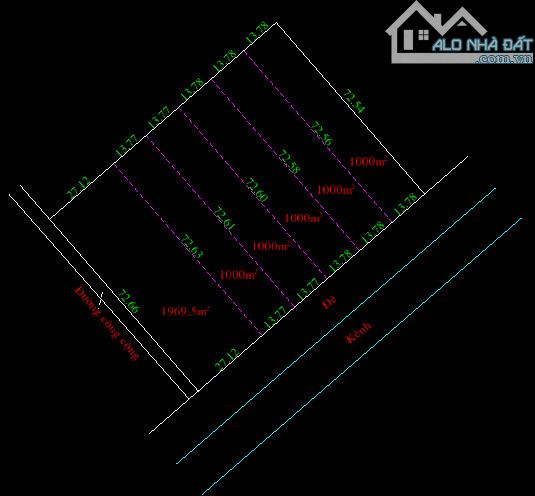 Bán Đất 2 Mặt tiền Huyện bến Lức đường xe Tải, DT;96x72 đtcn;6969m2 -giá ;750 triệu TL - 1