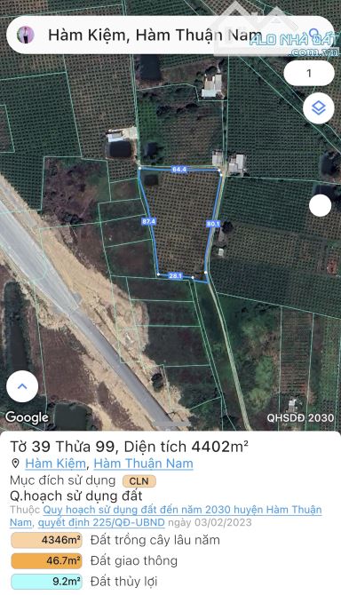 🌳 ĐẤT VƯỜN THANH LONG 2 MẶT TIỀN ĐƯỜNG GẦN LỐI RA CAO TỐC DẦU GIÂY - PHAN THIẾT - 1