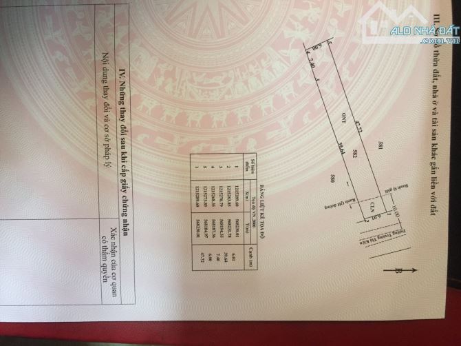 Bán lô đất MT đường nhựa Trương Thị Kiện, dt 284m, full thổ cư, xã Thái Mỹ, Củ Chi. - 1