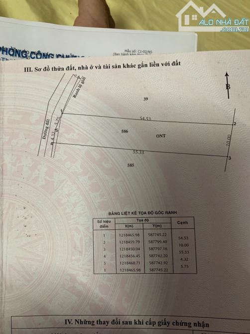 Bán lô đất MT đường Bê tông xe tải hẻm Nguyễn Thị Nê, dt 545m, full thổ, xã Phú Hòa Đông - 4