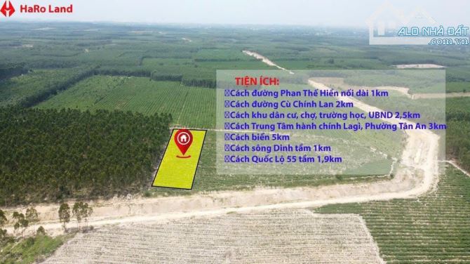 🔥HOT 1,1 Tỷ sở hữu 3.400m2 đường rộng 10m có 3 mặt tiền Tân Bình, LaGi, Bình Thuận - 4