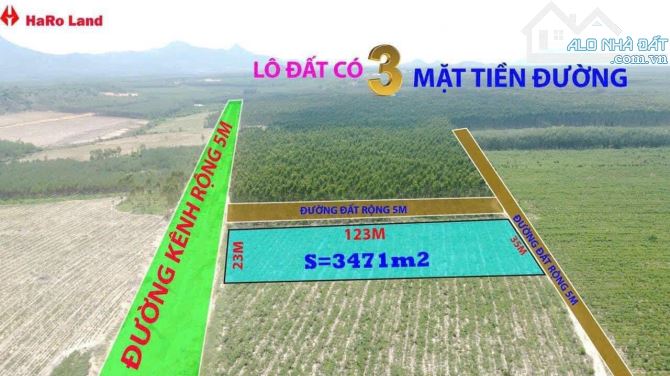 🔥HOT 1,1 Tỷ sở hữu 3.400m2 đường rộng 10m có 3 mặt tiền Tân Bình, LaGi, Bình Thuận - 5