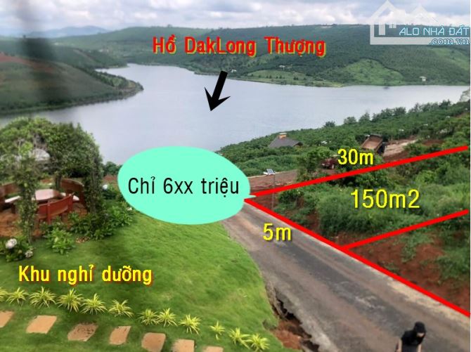 Đất Bảo Lộc, 150m2 view Hồ nằm trong Khu Nghỉ Dưỡng chỉ 6xxTr – sổ sẵn