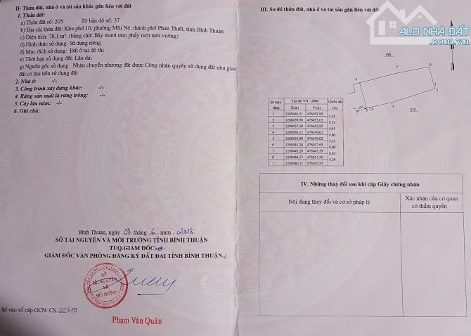 Bán 78m2 đất thổ cư tại Mũi Né, cách biển vài bước chân, đường ô tô - 2