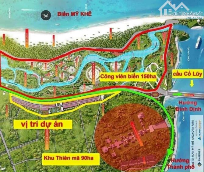 Chủ nợ ngân hàng bán gấp lô đất biển vị trí đẹp nhất trong KĐT Mỹ Khê Angkora Park - 100m2 - 7