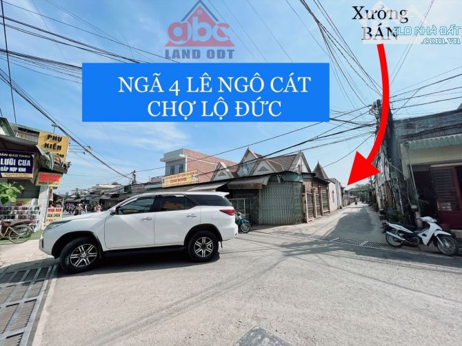 Bán lô đất + kho xưởng ngang 14m(400m)Tặng Nhà xưởng Mặt tiền buôn bán chợ Lộ Đức. P.Tâ. - 4