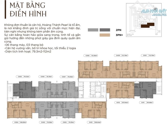 PKD CĐT Hoàng Thành Pearl Mỹ Đình. Bán nhanh quỹ căn 2 - 3PN diện tích 80 - 112m2. - 2