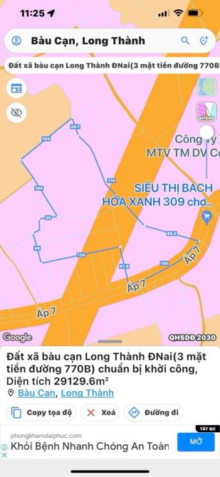Bán gần 3 mẫu mặt tiền chính bàu cạn và đường 770 b