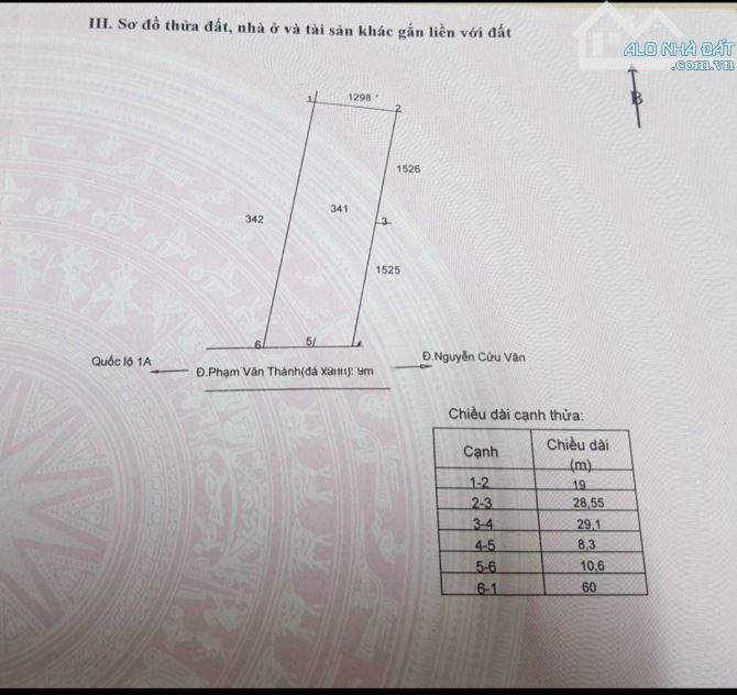 Đất Mt đường Phạm Văn Thành, P Tân Khánh, TP Tân An