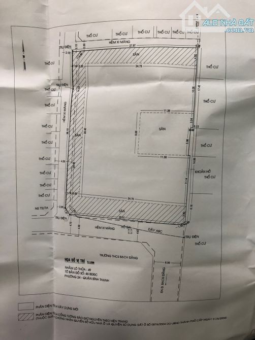 Khuôn đất 3 mặt tiền hơn 1000m2 đường Bạch Đằng, Phường 24, Bình Thạnh. Chỉ: 150 tỷ tl