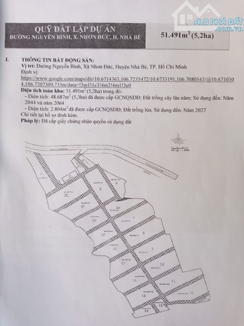 Bán nhanh lô đất  mặt tiền đường Nguyễn Bình, Nhơn Đức, Nhà Bè , TPHCM - Sổ đỏ chính chủ. - 2