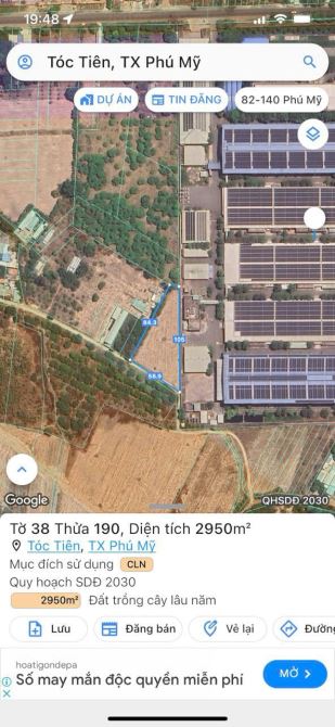 2950m2 đất ở Tóc Tiên - thành phố cảng Phú Mỹ giá cắt lỗ sâu chỉ 3,3 tỷ