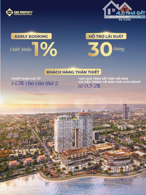 Chung cư mặt sông Hàn view cầu Rồng giá gốc chủ đầu tư Sun Group