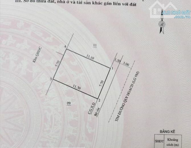Bán lô đất đường nội bộ an dương vương cách biễn 50m dt 86m2 nganv 7,7m giá 9ty500