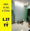 ✔️ Nhà Điện Biện Phủ P.21 Bình Thạnh - 15m2 - 3 tầng - 1.27 tỷ