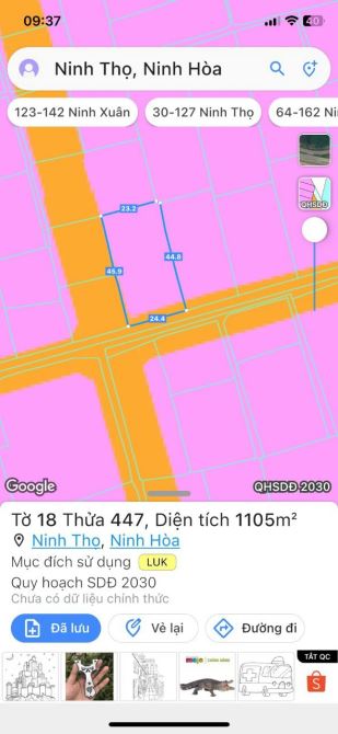 ĐẤT NÔNG NGHIỆP NINH THỌ NGAY DÂN ĐƯỜNG BÊ TÔNG QH FULL THỔ CƯ 2 MẶT TIỀN - 3