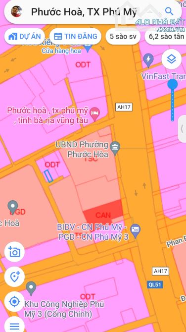 Bán đất ngay ub phường phước hoà - tx phú mỹ - 2