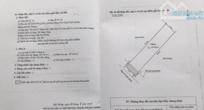 bán nhà mặt đường đông khê 107,3m2 ngang 4,7m siêu đẹp