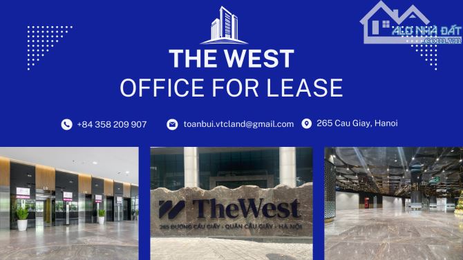 Cho thuê văn phòng tòa nhà The West giá rẻ DT từ 280m2 - 800m2