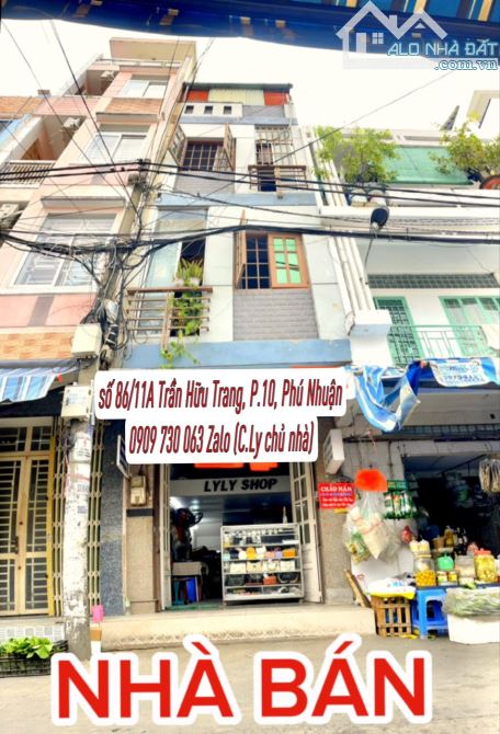 🌹Cần Bán  Gấp !!! 🌹 Nhà MT (số 86/11A) chợ Trần Hữu Trang P.10 - Q.Phú Nhuận