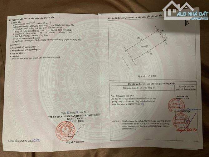 Bán lô đất nay chợ phước bình giá mềm - 1
