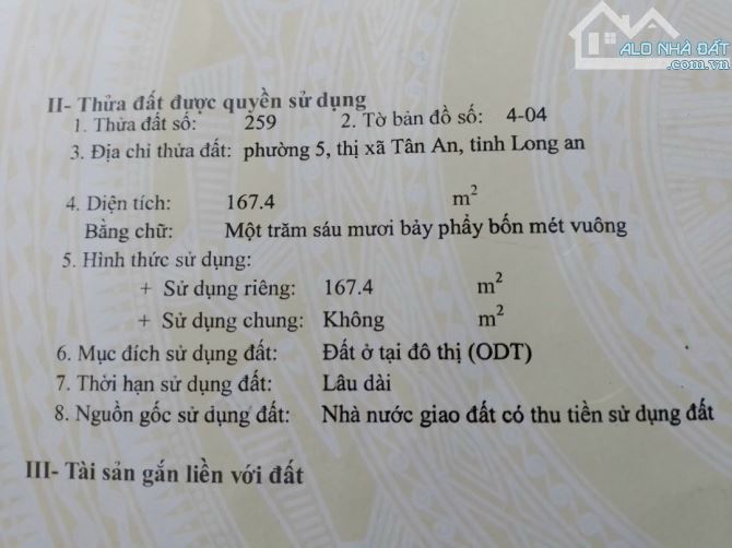 Lô đất đs 2 KDC, P5, TP Tân An - 3