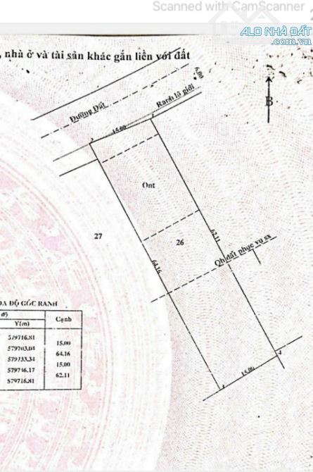 Bán đất thổ cư MT đường nhựa 15x64m, KDC hiện hữu XD được, ngay giá rẻ - 1