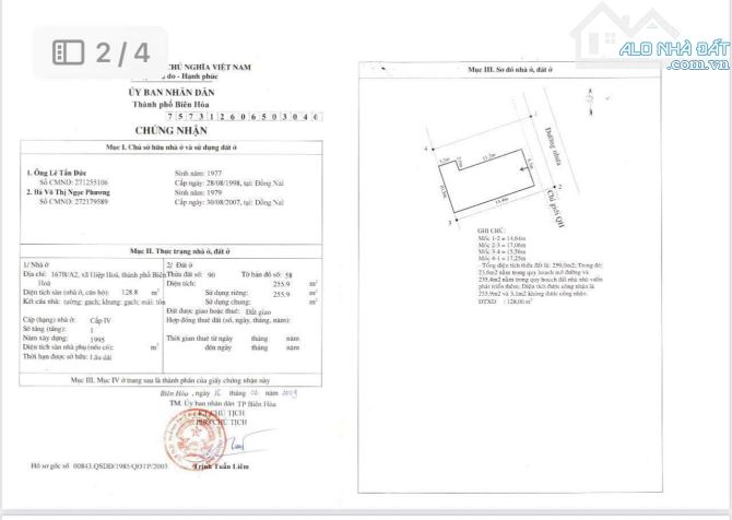 Biệt thự vườn mặt tiền đường Đặng Đại Độ - P.Hiệp Hòa