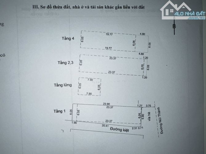 cho thuê nhà 4 tầng 2mt đường Núi Thành, dt đất 169m2, dt sàn 636m2, vị tri đẹp - 1