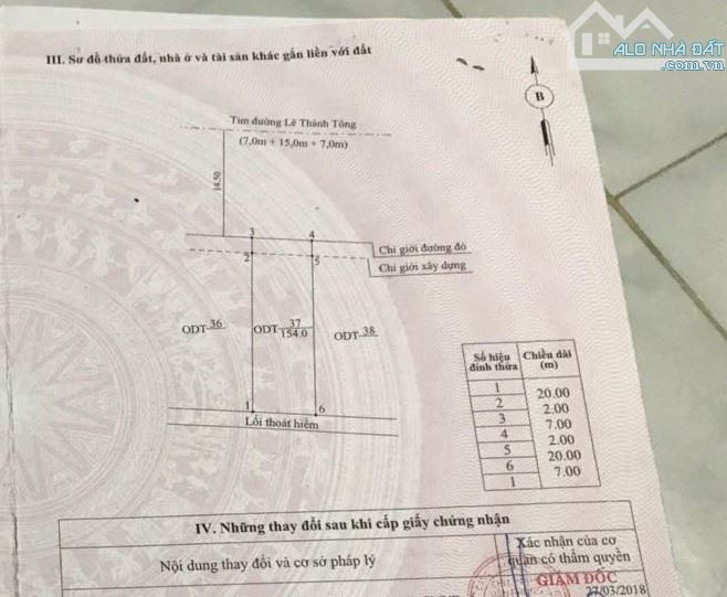 HIẾM!! LÔ TRỤC ĐƯỜNG LÊ THÁNH TÔNG DT 154m2