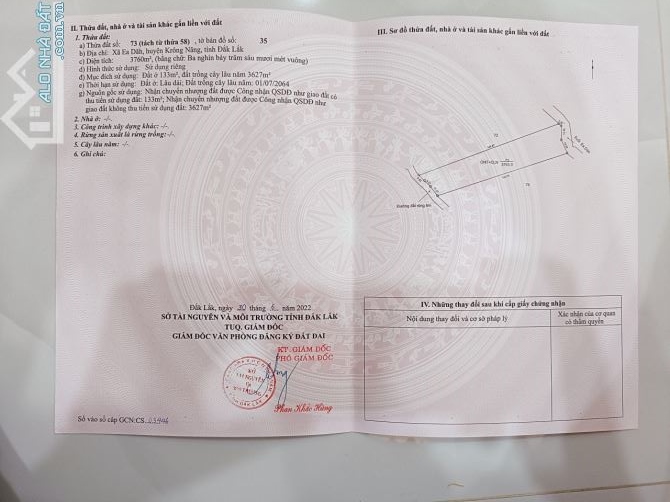 3,7 sào có nhà cấp 4 cũ tại Krông Năng 499tr - 1