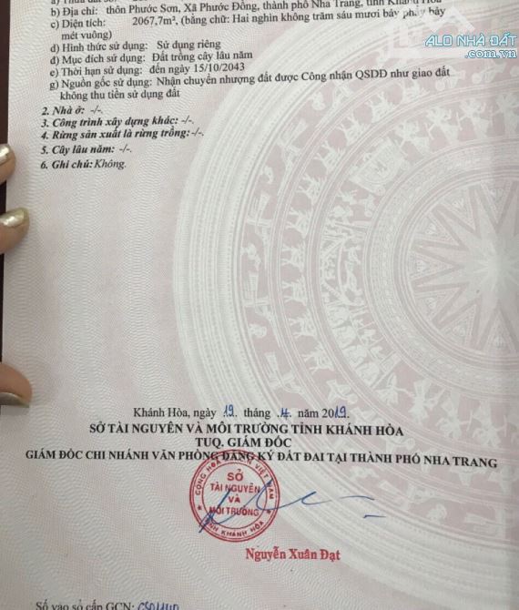 Bán đất mặt tiền tỉnh lộ 3 Nha Trang Khánh Hòa đường sau rộng 42m - 1