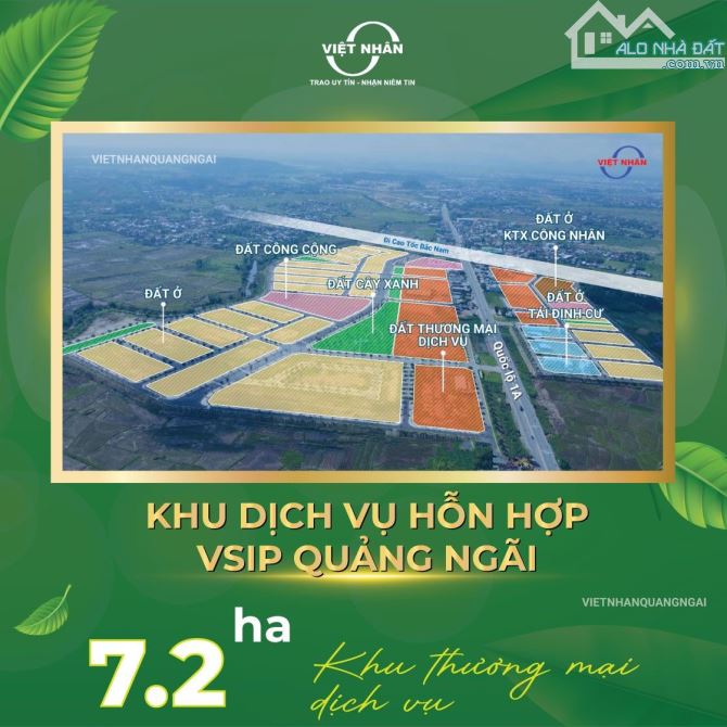 3 lô  liền kề vị trí mặt tiền Khu dịch vụ hỗn hợp VSIP Quảng Ngãi giá sốc - 2