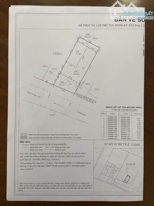 Nhà cấp 4 mặt tiện bờ sông gò vấp 10x24 cn 235m2 giá 22 tỷ TL - 1