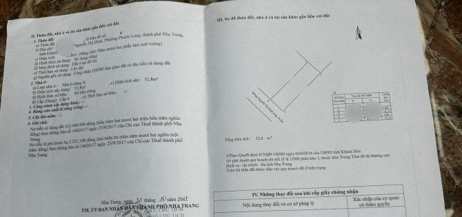 6,8 tỷ - Cần bán nhanh căn nhà 3,5 tầng góc 2 mặt tiền đường Nguyễn Thị Định