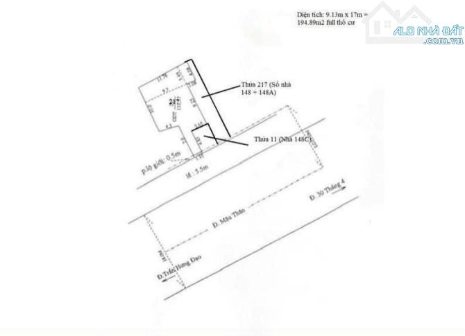 BÁN NHÀ MẶT TIỀN ĐƯỜNG MẬU THÂN PHƯỜNG AN PHÚ , MẶT TIỀN NGANG 9M THUẬN LỢI KINH DOANH MUA