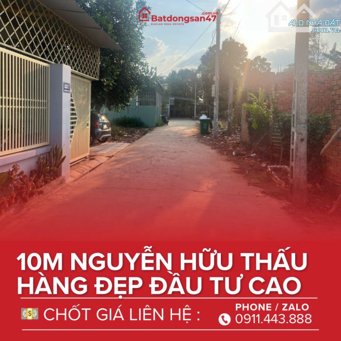 💥BÁN LÔ ĐẤT 10M NGUYỄN HỮU THẤU THÔNG ĐỖ NHUẬN - 1