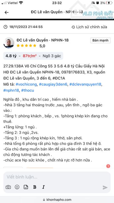 Bán nhà phố Trịnh Công Sơn- Tây Hồ, DT30m2 x 6 tầng, ngõ rộng, 20m ra mặt phố, giá 6.5 tỷ - 2