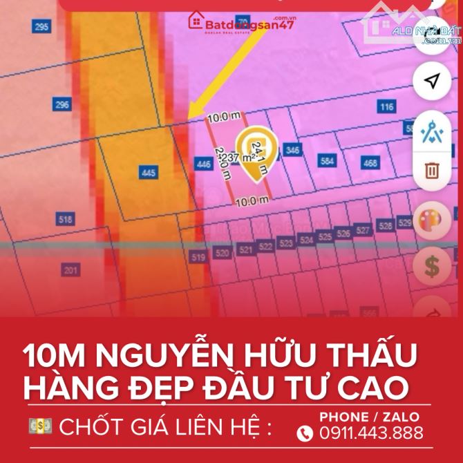 💥BÁN LÔ ĐẤT 10M NGUYỄN HỮU THẤU THÔNG ĐỖ NHUẬN - 3